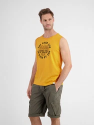 LERROS Muskelshirt Tanktop für Herren mit Brustprint Gelb