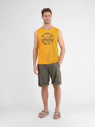 LERROS Muskelshirt Tanktop für Herren mit Brustprint Gelb
