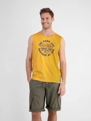 LERROS Muskelshirt Tanktop für Herren mit Brustprint Gelb