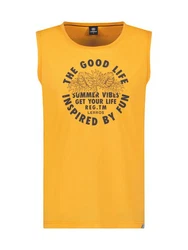 LERROS Muskelshirt Tanktop für Herren mit Brustprint Gelb