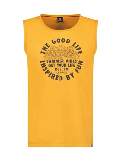 LERROS Muskelshirt Tanktop für Herren mit Brustprint Gelb