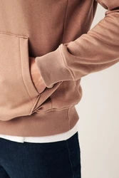 Next Jersey-Hoodie mit Grafik-Print Braun/Beige