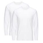 Jack & Jones Langarmshirt 2er Pack Basic Weiß/Dunkelblau