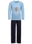 Henry Terre Schlafanzug Pyjama Set Langarm Anthrazit