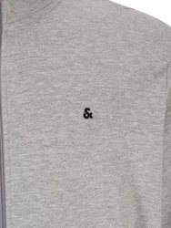 Jack & Jones Plus Sweatjacke JJEPaulos Grau/Hellgrau/Dunkelgrau