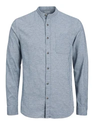 JACK & JONES Hemd JJEBand Grau/Blau/Dunkelblau
