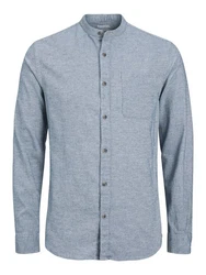 JACK & JONES Hemd JJEBand Grau/Blau/Dunkelblau