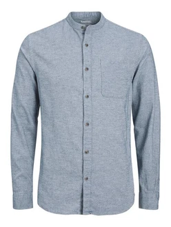 JACK & JONES Hemd JJEBand Grau/Blau/Dunkelblau