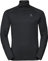 Odlo Longsleeve Mid Layer 1/2 Zip Berra Dunkelgrau/Grau/Schwarz/Dunkelblau