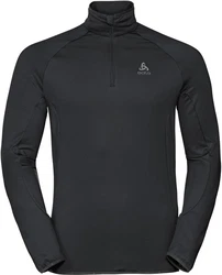 Odlo Longsleeve Mid Layer 1/2 Zip Berra Dunkelgrau/Grau/Schwarz/Dunkelblau