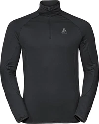 Odlo Longsleeve Mid Layer 1/2 Zip Berra Dunkelgrau/Grau/Schwarz/Dunkelblau