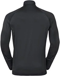 Odlo Longsleeve Mid Layer 1/2 Zip Berra Dunkelgrau/Grau/Schwarz/Dunkelblau