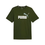 PUMA T-Shirt ESS+ Essentials 2 Col Logo Tee (586759) Dunkelgrün/Grün