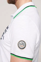 CAMP DAVID Poloshirt Creme/Weiß/Dunkelblau/Dunkelgrün