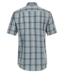 CASAMODA Kurzarmhemd Comfort Fit Grau/Blau/Hellblau/Grün/Türkis