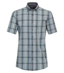 CASAMODA Kurzarmhemd Comfort Fit Grau/Blau/Hellblau/Grün/Türkis