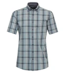 CASAMODA Kurzarmhemd Comfort Fit Grau/Blau/Hellblau/Grün/Türkis