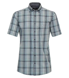 CASAMODA Kurzarmhemd Comfort Fit Grau/Blau/Hellblau/Grün/Türkis