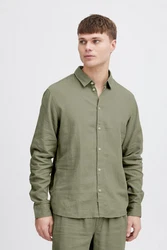!Solid Flanellhemd Oberhemd Dunkelgrün/Khaki/Grün