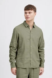 !Solid Flanellhemd Oberhemd Dunkelgrün/Khaki/Grün
