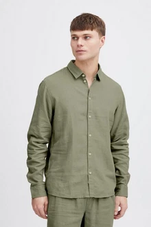 !Solid Flanellhemd Oberhemd Dunkelgrün/Khaki/Grün