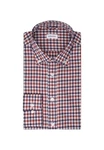 Seidensticker Businesshemd Slim Button-Down-Kragen Karo Rot/Lila