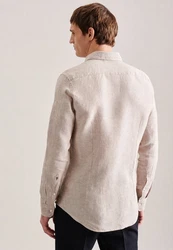 seidensticker Businesshemd Slim Kentkragen Uni Beige/Khaki/Braun