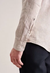 seidensticker Businesshemd Slim Kentkragen Uni Beige/Khaki/Braun