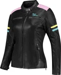 Rusty Stitches Motorradjacke Joyce V2 Rosa/Schwarz/Grün