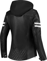 Rusty Stitches Motorradjacke Joyce Hooded V2 Schwarz/Grau