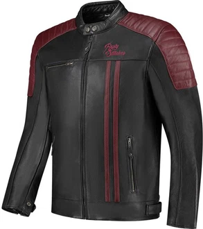 Rusty Stitches Motorradjacke Cooper Rot/Dunkelrot/Bordeaux