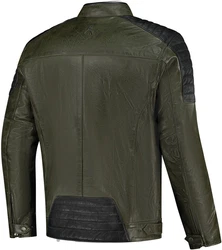 Rusty Stitches Motorradjacke Cooper Dunkelgrün/Grün