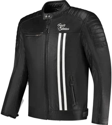Rusty Stitches Motorradjacke Cooper Weiß/Grau/Schwarz