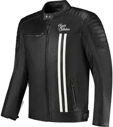 Rusty Stitches Motorradjacke Cooper Weiß/Grau/Schwarz