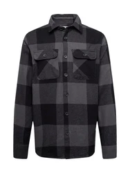Jack & Jones Karohemd JJEDARREN Overshirt LS Schwarz/Grau