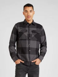 Jack & Jones Karohemd JJEDARREN Overshirt LS Schwarz/Grau