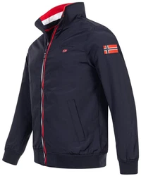 Geographical Norway Steppjacke Übergangsjacke Herbstjacke Jacke Windbreaker Blouson Stehkragen Dunkelblau