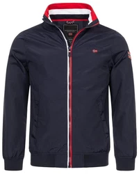 Geographical Norway Steppjacke Übergangsjacke Herbstjacke Jacke Windbreaker Blouson Stehkragen Dunkelblau