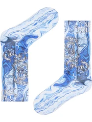 CARLO COLUCCI Socken Derdouri Hellblau/Gelb/Blau