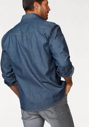 Arizona Jeanshemd Western Stil Blau/Hellblau