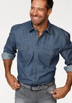 Arizona Jeanshemd Western Stil Blau/Hellblau