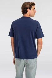 Levi's T-Shirt SS 4 BUTTON HENLEY Dunkelblau/Blau