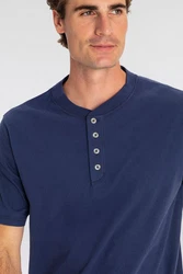 Levi's T-Shirt SS 4 BUTTON HENLEY Dunkelblau/Blau