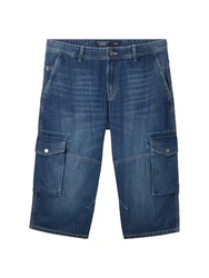 TOM TAILOR Relax-fit Jeans Morris Overknee Shorts Blau/Dunkelblau