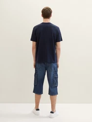 TOM TAILOR Relax-fit Jeans Morris Overknee Shorts Blau/Dunkelblau