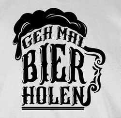 Shirtracer T-Shirt Geh mal Bier holen Party & Alkohol Herren schwarz