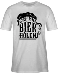 Shirtracer T-Shirt Geh mal Bier holen Party & Alkohol Herren schwarz