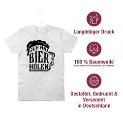 Shirtracer T-Shirt Geh mal Bier holen Party & Alkohol Herren schwarz