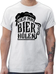 Shirtracer T-Shirt Geh mal Bier holen Party & Alkohol Herren schwarz