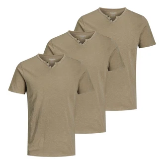 Jack & Jones T-Shirt mit Splitneck-Ausschnitt und Deko-Knöpfen Jack & Jones T-Shirt mit Splitneck-Ausschnitt und Deko-Knöpfen